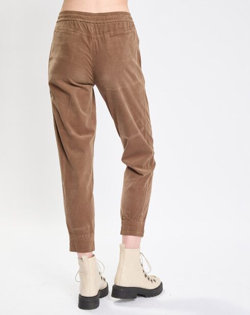 Pantalon en Velours de coton Milleraies kaki