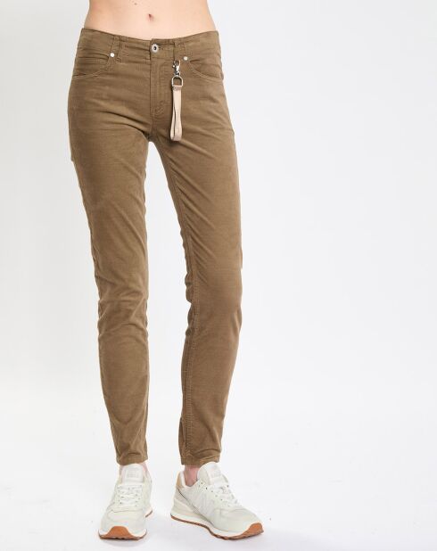 Pantalon en Velours de coton bio Slim Mavas marron