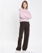 Pantalon en Laine vierge mélangée marron foncé