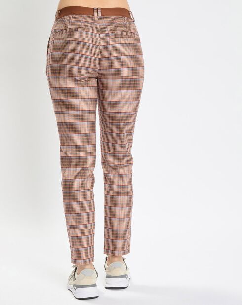 Pantalon Torup tartan marron