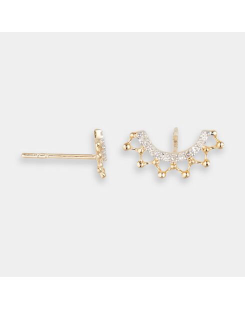 Diamantohrringe aus 0,06 Karat Gelbgold