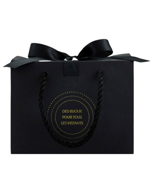 Sac cadeau noir - 16x12x6 cm