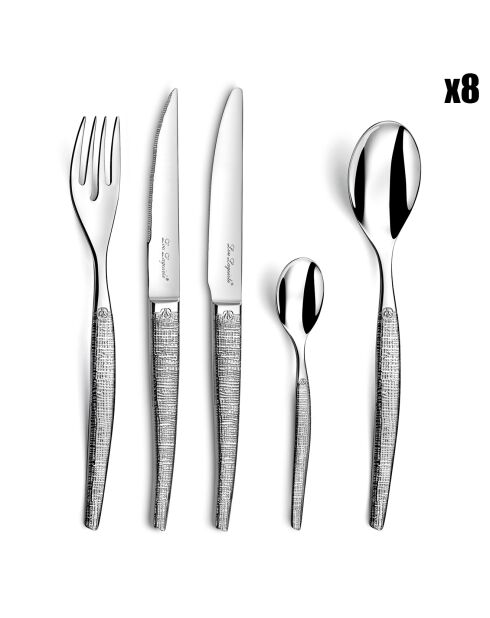 Set de cubiertos Jet Textil - 30 piezas gris