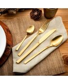 Set posate Nordic - 32 pezzi champagne