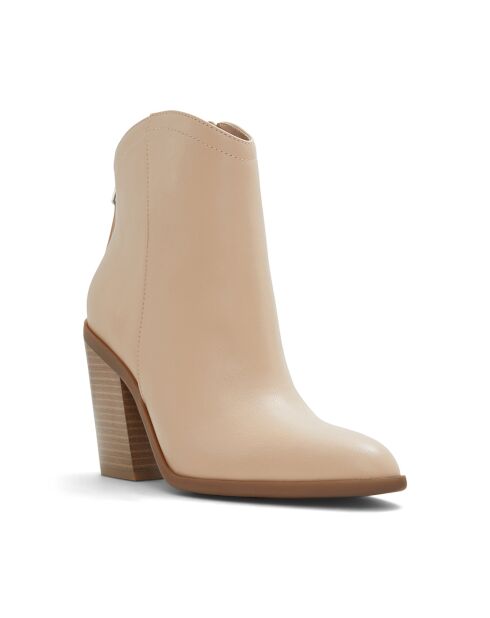 Bottines Lya beige/marron - Talon 7.6 cm