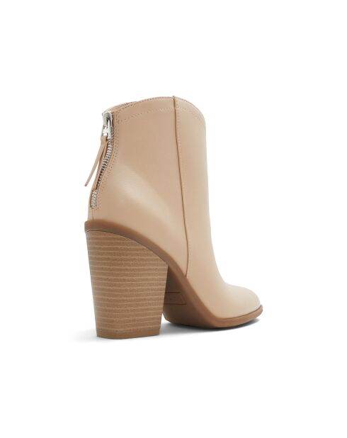 Bottines Lya beige/marron - Talon 7.6 cm
