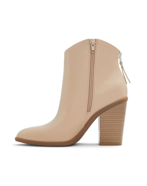 Bottines Lya beige/marron - Talon 7.6 cm