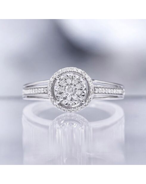 Bague Grennelle Diamants 0.20 ct or blanc