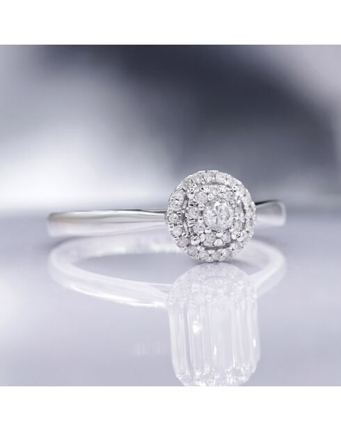 Bague Chamade Diamants 0.21 ct or blanc