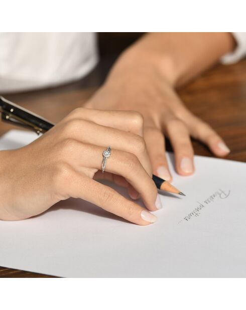 Bague L'élue Diamants 0.21 ct or blanc