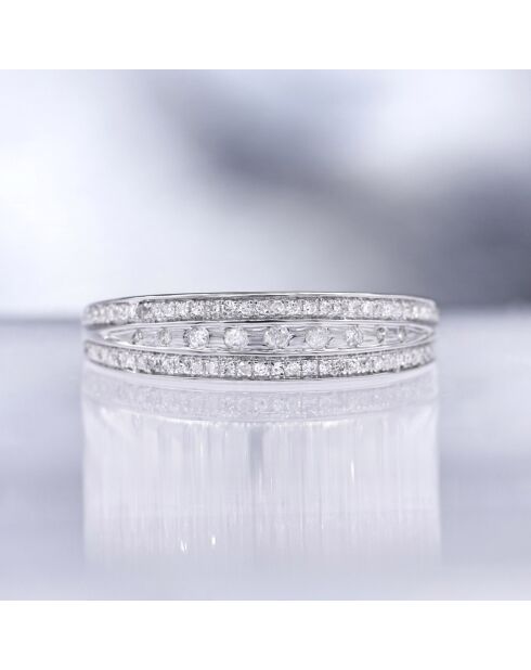 Bague Ces moments à nous Diamants 0.17 ct or blanc
