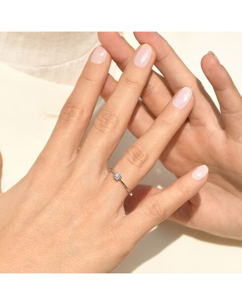 Bague A moi pour toujours Diamants 0.05 ct or blanc