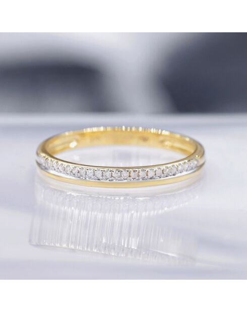 Bague Suprême Diamants 0.07 ct or jaune
