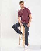 Polo 100% Coton Bio piqué relax bordeaux