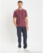 Polo 100% Coton Bio piqué relax bordeaux