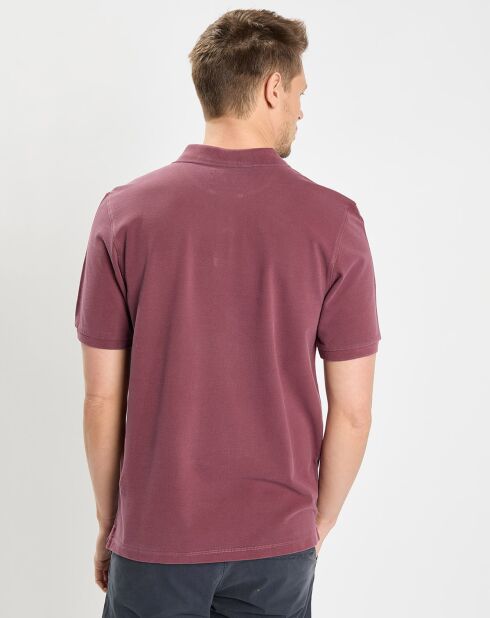 Polo 100% Coton Bio piqué relax bordeaux