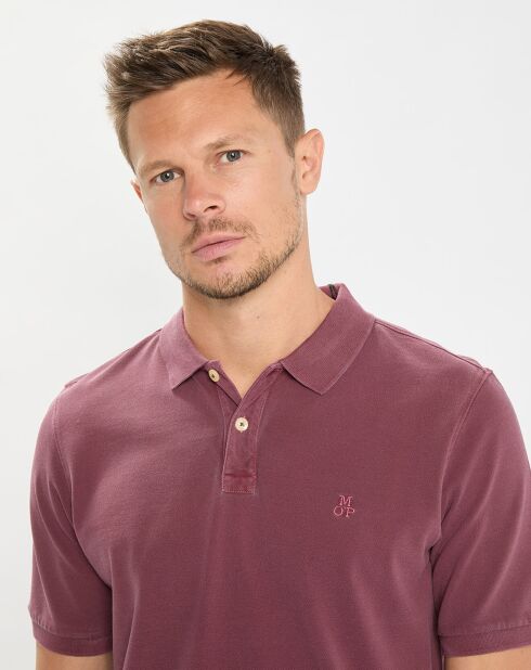 Polo 100% Coton Bio piqué relax bordeaux