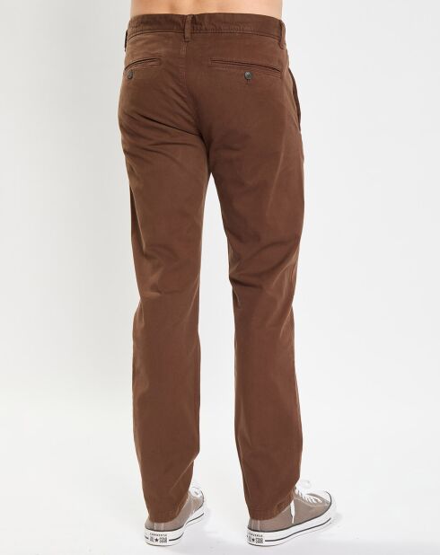 Pantalon Stig tapered marron