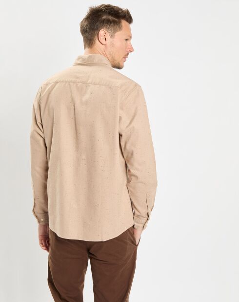 Chemise Regular Fit chinée beige