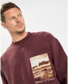 Sweat 100% Coton Bio Artwork bordeaux