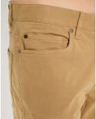 Pantalon stretch droit 5 poches beige