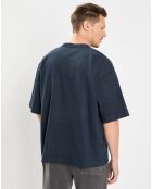 T-Shirt manches courtes Col Rd Oversize bleu marine