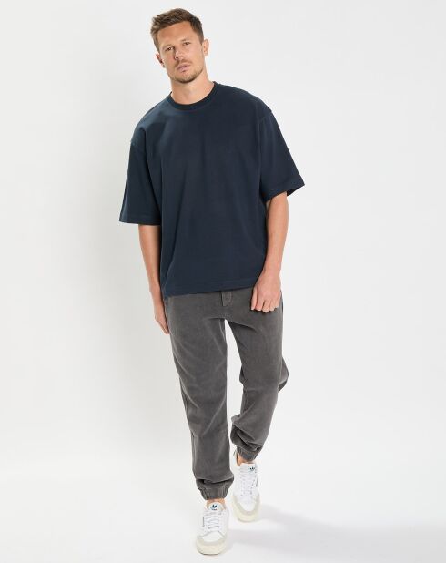 T-Shirt manches courtes Col Rd Oversize bleu marine