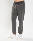 Jogging élastique délavé gris foncé