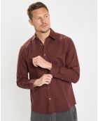 Chemise Regular Fit chinée bordeaux