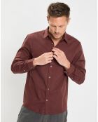 Chemise Regular Fit chinée bordeaux