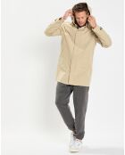 Imperméable Technique à Capuche Non Doublé beige