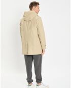 Imperméable Technique à Capuche Non Doublé beige