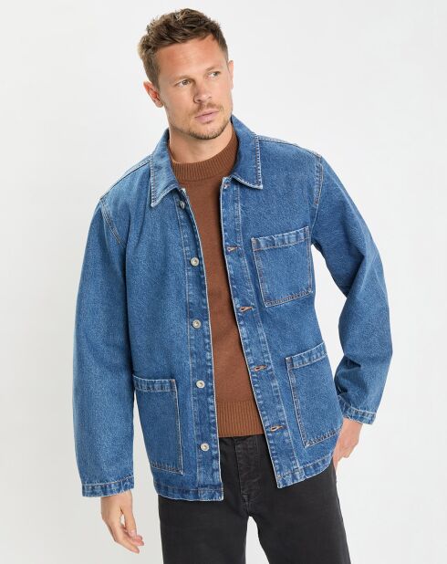 Veste en jean bleue