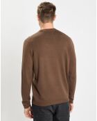 Pull en Coton & Cachemire marron