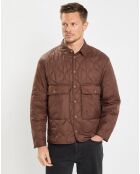 Veste Quilt double zip marron