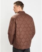 Veste Quilt double zip marron