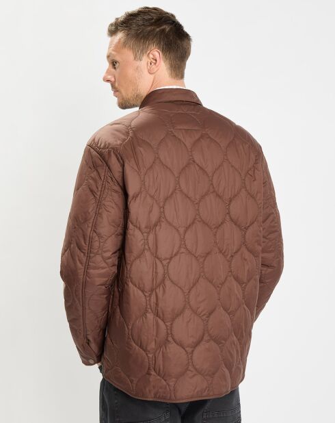 Veste Quilt double zip marron