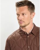 Veste Quilt double zip marron