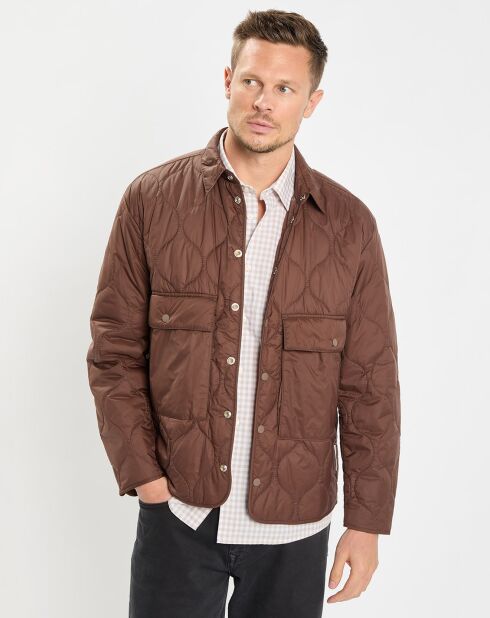 Veste Quilt double zip marron