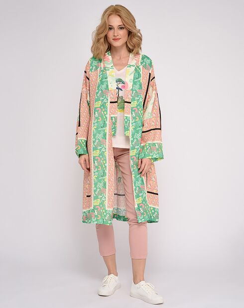 Kimono Gapou Typo grün