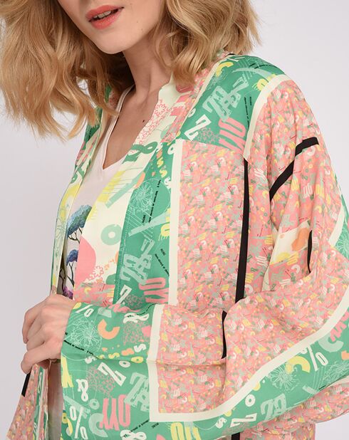 Kimono Gapou Typo grün