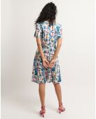 Rikou Teatime blauwe skaterjurk