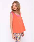 Blusa Todev bicolore arancione/rosa