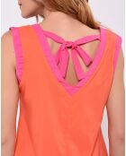 Blusa Todev bicolore arancione/rosa