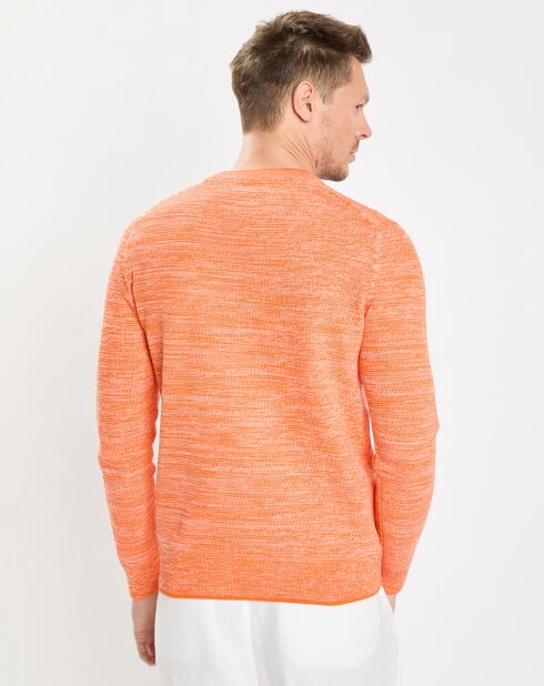 Pull Coton Mouliné orange