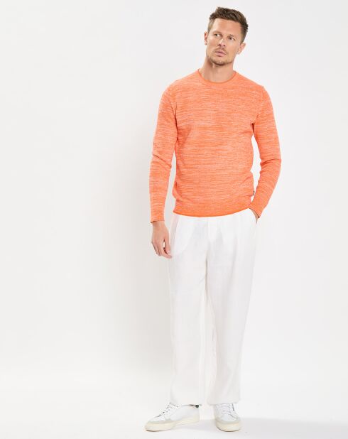 Pull Coton Mouliné orange