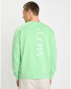 Sweat Col Rond Coudiere vert fluo