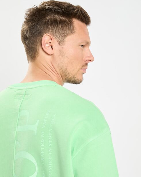 Sweat Col Rond Coudiere vert fluo