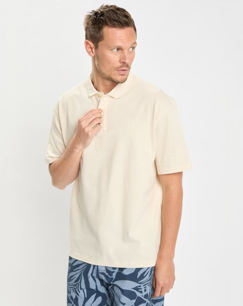 Polo piqué relax beige