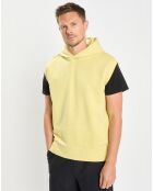 Sweat Sans manches à Capuche Coton Organic jaune clair
